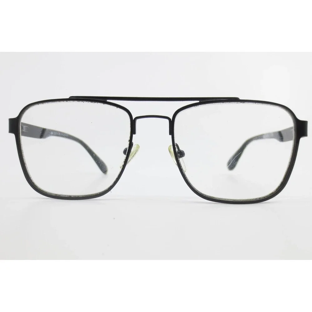 Robert Mitchel RM 202114 BK Black Aviator Double Bridge Eyeglass Frames